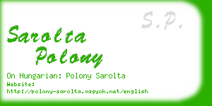 sarolta polony business card